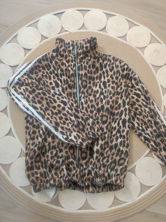 Veste léopard zippé Wild