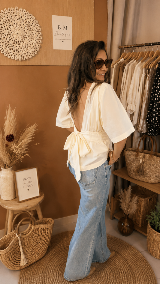 Blouse jaune Dos nu 💛