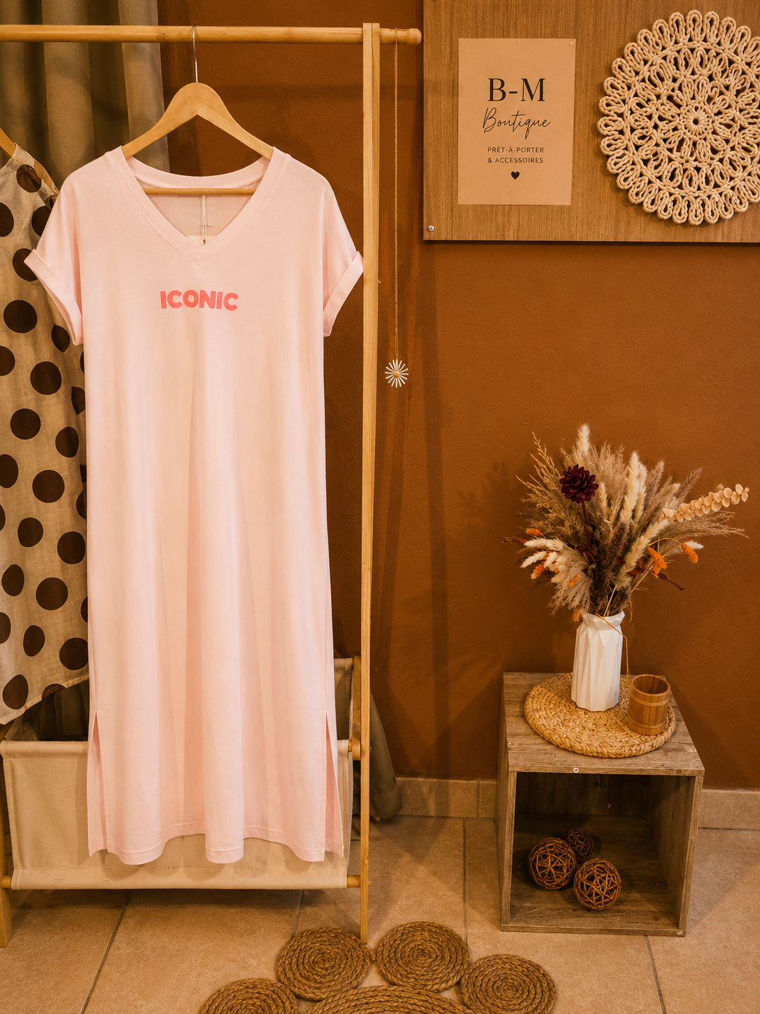 Robe iconic rose poudré 🌸