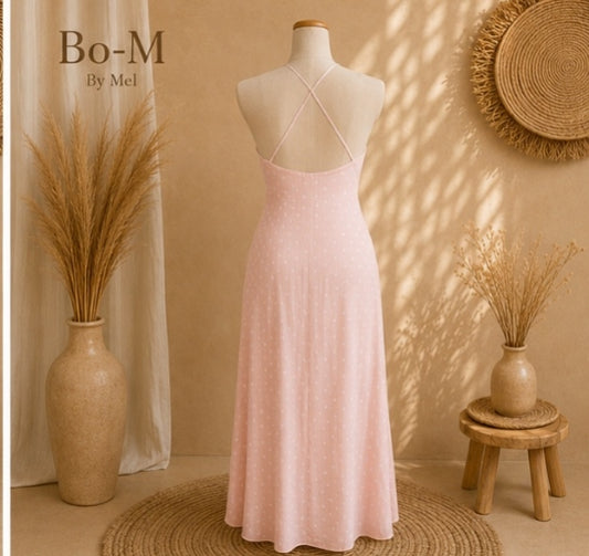 Robe fine bretelle croisé dos