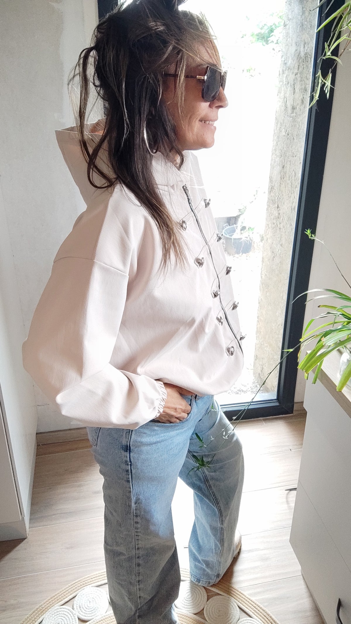 Veste Casual Officier à Capuche
