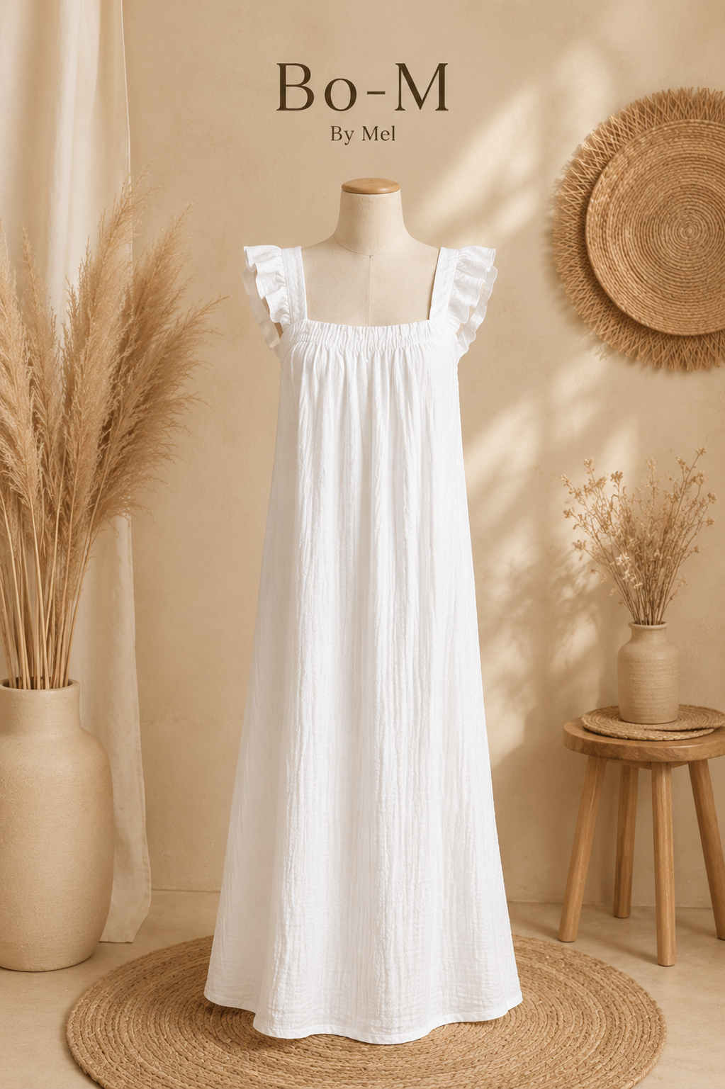 Robe longue en gaze de coton 🤍