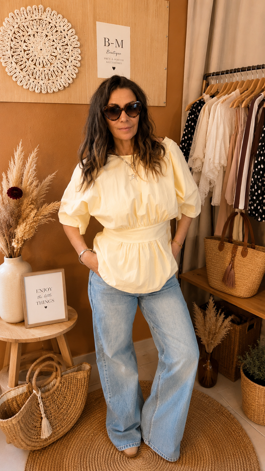 Blouse jaune Dos nu 💛