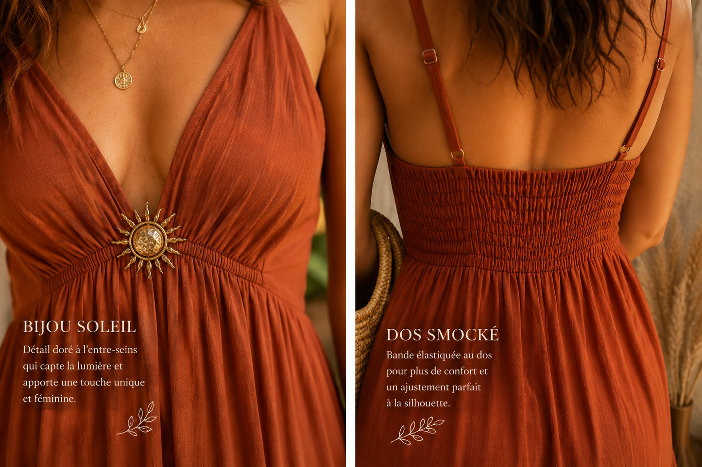 Robe longue bohème bijoux