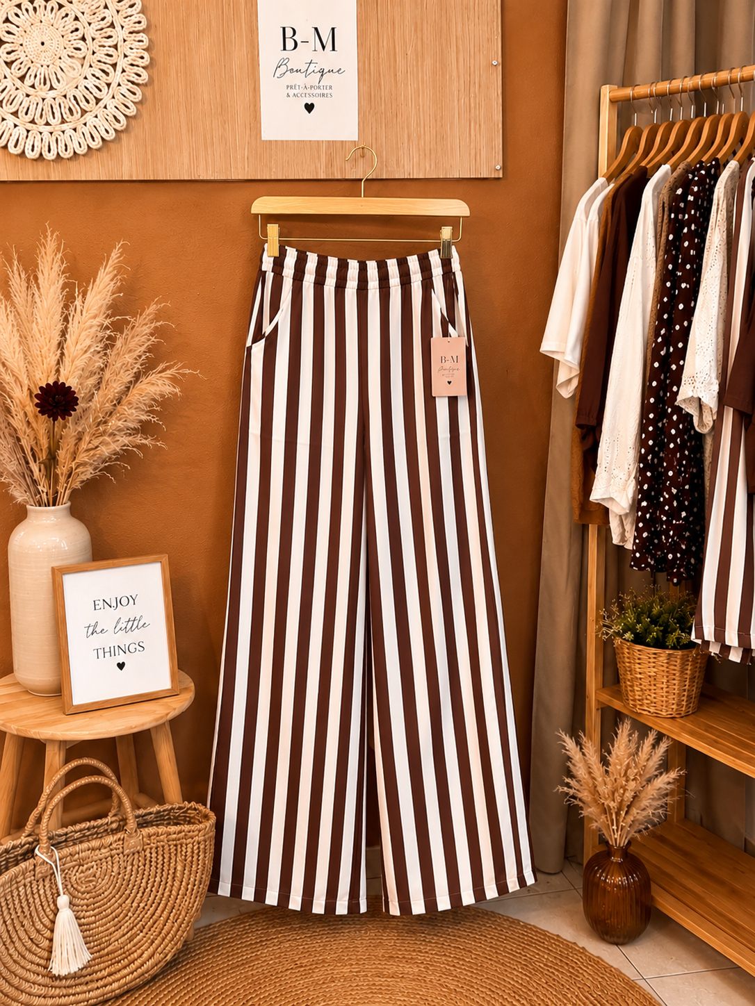 Pantalon Palazzo rayé 🤎