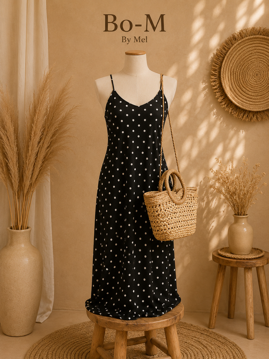 Robe dos croisé fine bretelle🖤