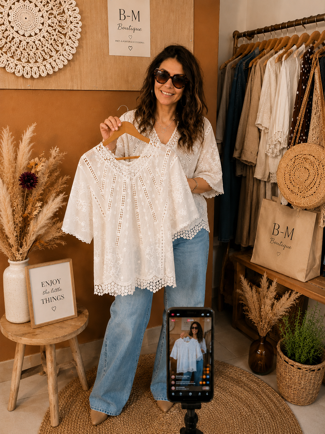 Blouse bohème brodé 🤍