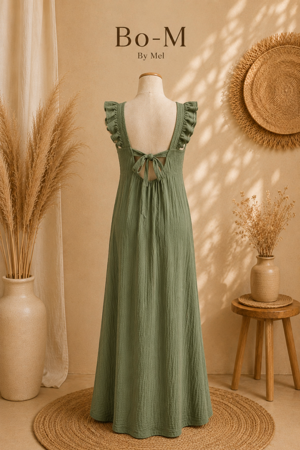 Robe longue en gaze de coton 💚