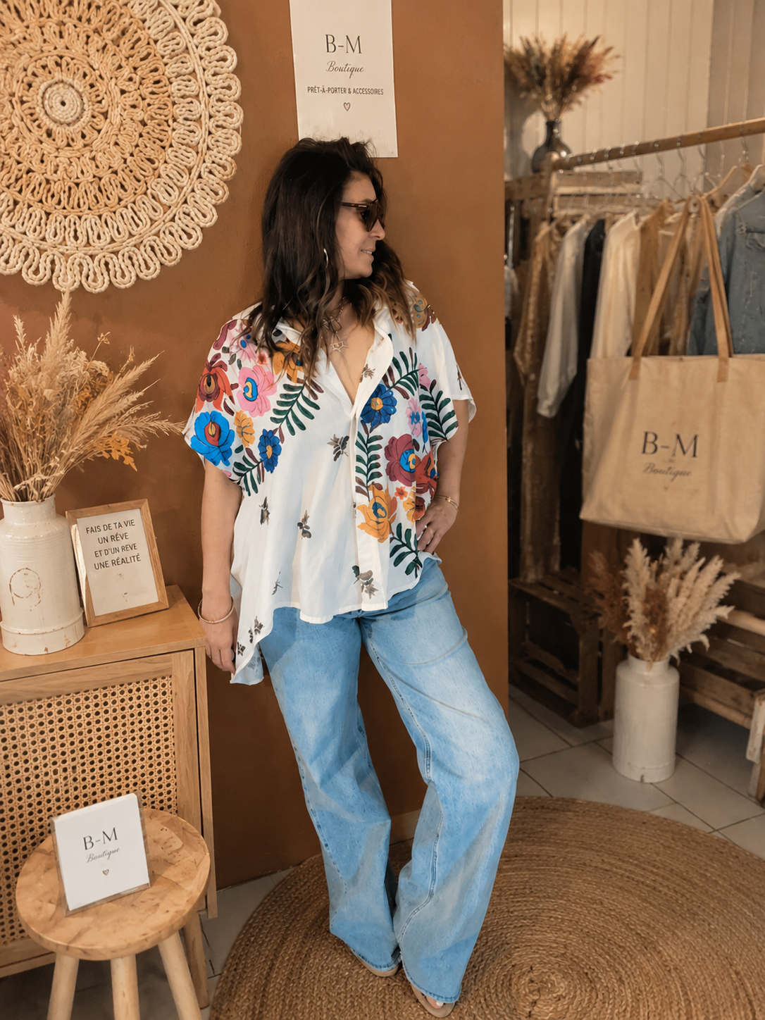 Chemise oversize bohème 🌸