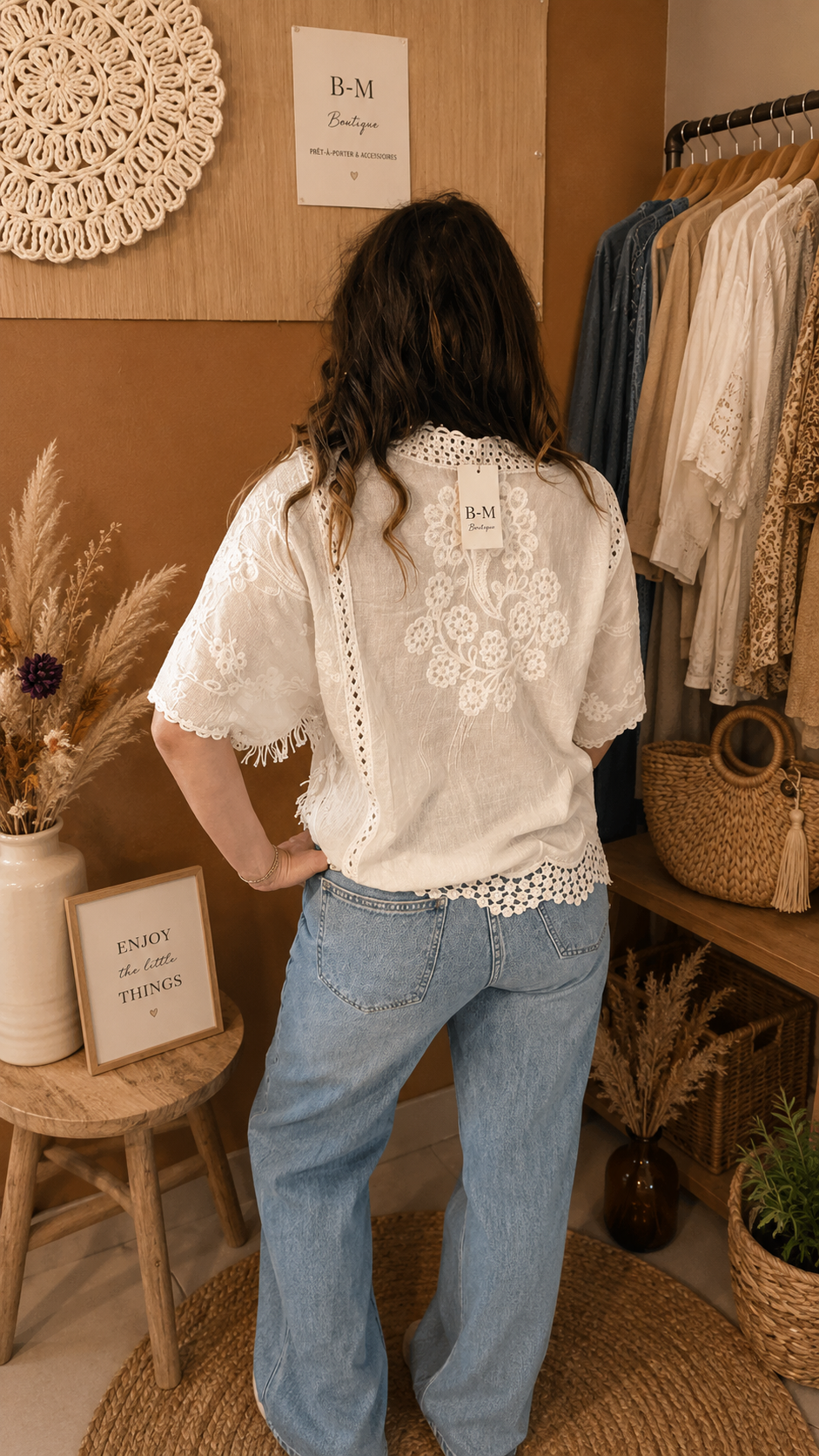Blouse bohème brodé 🤍