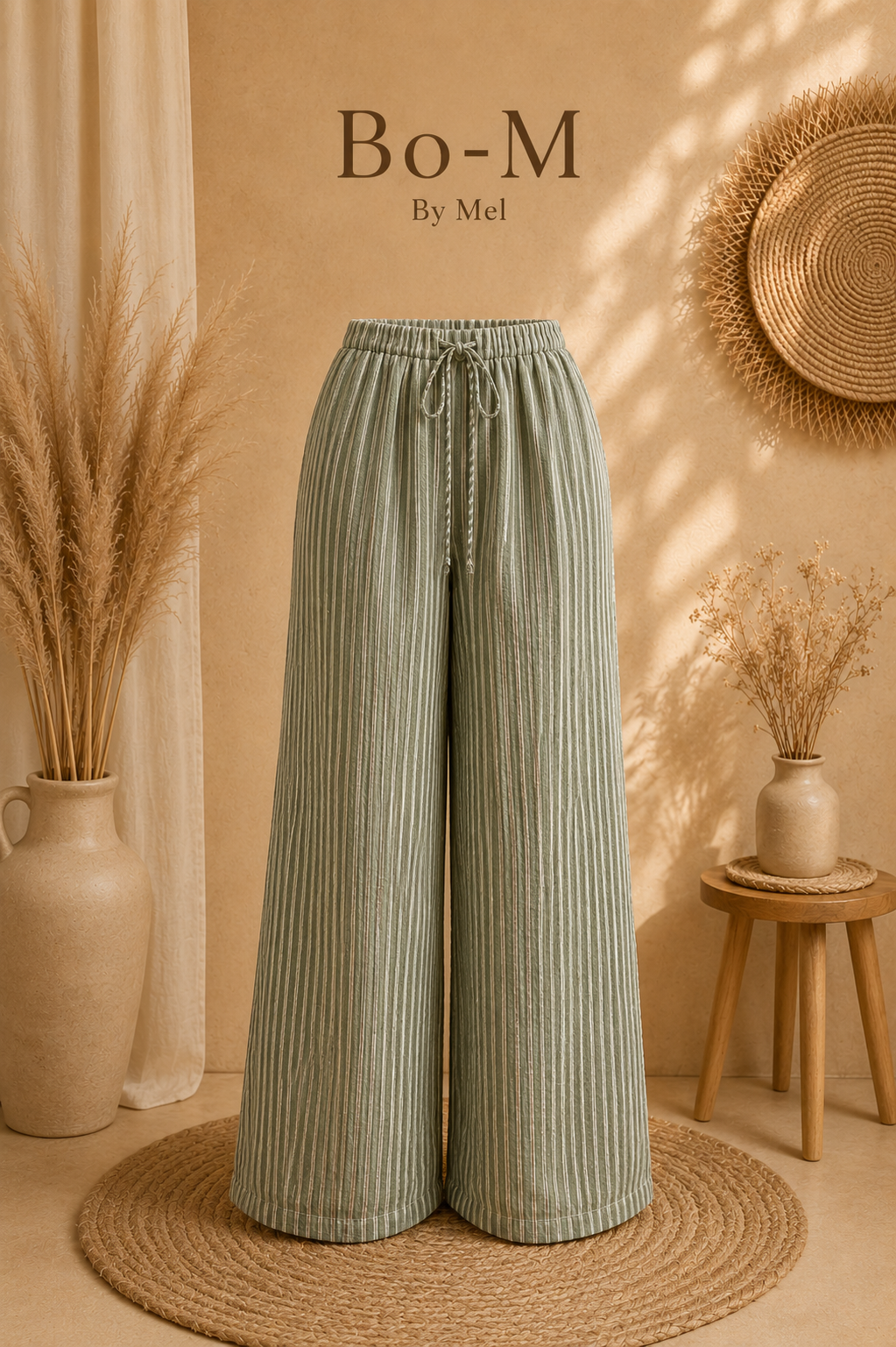 Pantalon rayé fluide